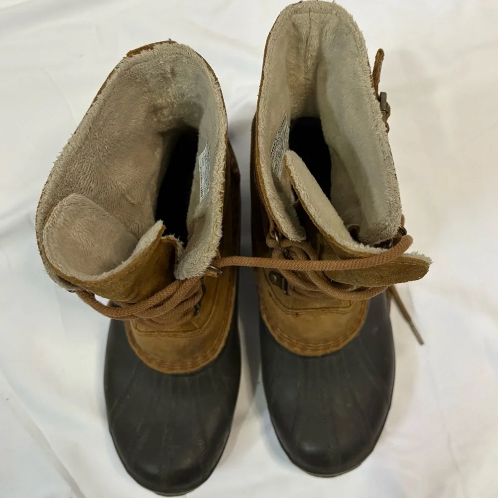 Sorel Winter Fancy Lace II Women’s 8.5 Boots Mid-calf Cold Weather Oiled Suede - Picture 6 of 10